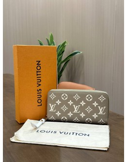 LOUIS VUITTON ZIPPY WALLET IN BICOLOUR MONOGRAM EMPREINTE EMBOSSED LEATHER WITH GOLD HARDWARE 