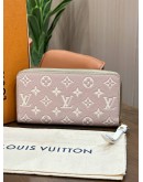 LOUIS VUITTON ZIPPY WALLET IN BICOLOUR MONOGRAM EMPREINTE EMBOSSED LEATHER WITH GOLD HARDWARE 