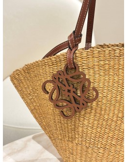  LOEWE PAULA'S IBIZA SMALL SHELL BASKET BAG IN NATURAL TAN