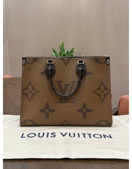 LOUIS VUITTON ONTHEGO MM IN DUAL TONE REVERSE MONOGRAM CANVAS 