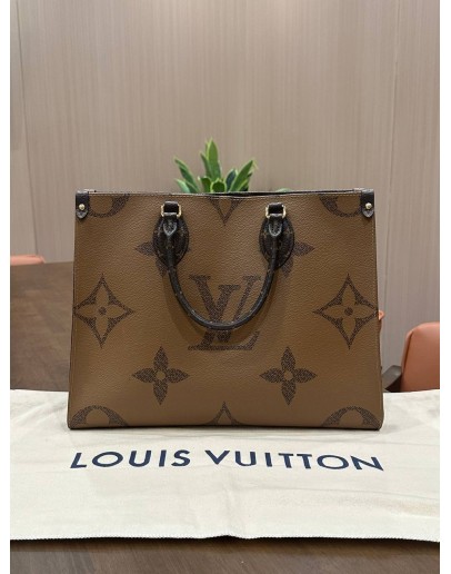 LOUIS VUITTON ONTHEGO MM IN DUAL TONE REVERSE MONOGRAM CANVAS 