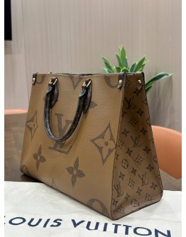 LOUIS VUITTON ONTHEGO MM IN DUAL TONE REVERSE MONOGRAM CANVAS 
