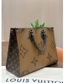 LOUIS VUITTON ONTHEGO MM IN DUAL TONE REVERSE MONOGRAM CANVAS 