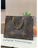 LOUIS VUITTON ONTHEGO MM IN DUAL TONE REVERSE MONOGRAM CANVAS 