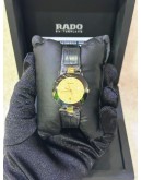 RADO COUPOLE DATE REF 129.4075.4N GOLD SAND DIAMOND DIAL 33MM QUARTZ WATCH 