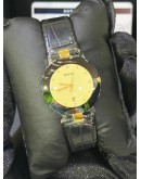 RADO COUPOLE DATE REF 129.4075.4N GOLD SAND DIAMOND DIAL 33MM QUARTZ WATCH 