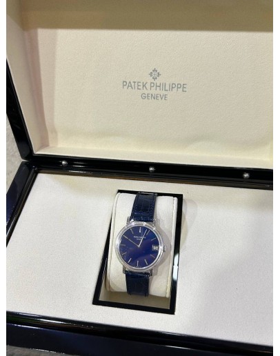 PATEK PHILIPPE CALATRAVA 18K 750 WHITE GOLD REF 3919G WHITE ROMAN NUMERALS DIAL 33MM AUTOMATIC WATCH 