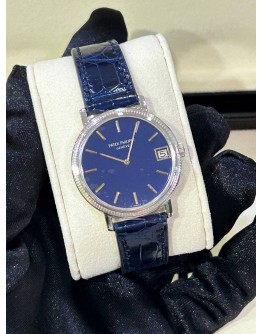 PATEK PHILIPPE CALATRAVA 18K 750 WHITE GOLD REF 3919G WHITE ROMAN NUMERALS DIAL 33MM AUTOMATIC WATCH 