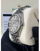 ROLEX DATEJUST 36 DIAMOND BEZEL JUBILEE REF 1601 SILVER TRITIUM DIAL 36MM AUTOMATION WATCH 