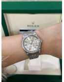 ROLEX DATEJUST 36 DIAMOND BEZEL JUBILEE REF 1601 SILVER TRITIUM DIAL 36MM AUTOMATION WATCH 