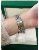 ROLEX DATEJUST 36 DIAMOND BEZEL JUBILEE REF 1601 SILVER TRITIUM DIAL 36MM AUTOMATION WATCH 