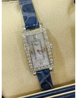 CHOPARD YOUR HOUR MOTHER OF PEARL 18K 750 WHITE GOLD 34 DIAMONDS 31MM QUARTZ WATCH 