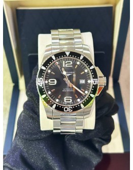 LONGINES HYDROCONQUEST REF L3.841.4.56.6 BLACK DIAL 44MM AUTOMATIC WATCH 