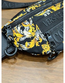 VERSACE JEANS COUTURE BELT BAG IN REGALIA BAROQUE PRINTS 