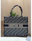 CHRISTIAN DIOR MEDIUM BOOK TOTE BAG IN DIOR OBLIQUE EMBROIDERED JACQUARD CANVAS 