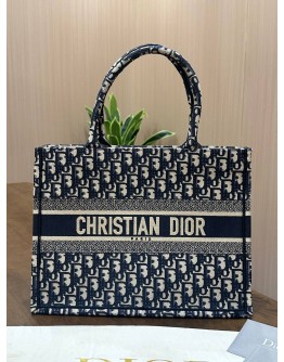 CHRISTIAN DIOR MEDIUM BOOK TOTE BAG IN DIOR OBLIQUE EMBROIDERED JACQUARD CANVAS 