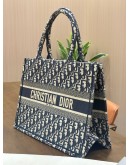CHRISTIAN DIOR MEDIUM BOOK TOTE BAG IN DIOR OBLIQUE EMBROIDERED JACQUARD CANVAS 