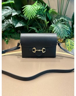 GUCCI HORSEBIT 1955 MINI SHOULDER BAG IN GOLD TONED HORSEBIT