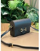 GUCCI HORSEBIT 1955 MINI SHOULDER BAG IN GOLD TONED HORSEBIT