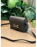GUCCI HORSEBIT 1955 MINI SHOULDER BAG IN GOLD TONED HORSEBIT