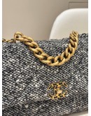 CHANEL 19 FLAP BAG IN OREO BLACK & WHITE TWEED