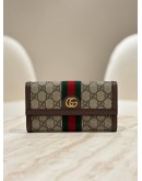 GUCCI OPHIDIA GG CONTINENTAL FLAP LONG WALLET