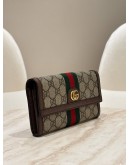 GUCCI OPHIDIA GG CONTINENTAL FLAP LONG WALLET