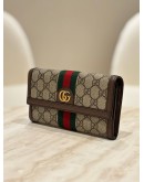 GUCCI OPHIDIA GG CONTINENTAL FLAP LONG WALLET