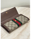 GUCCI OPHIDIA GG CONTINENTAL FLAP LONG WALLET