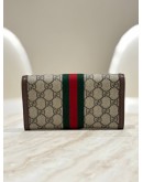 GUCCI OPHIDIA GG CONTINENTAL FLAP LONG WALLET