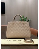 LOUIS VUITTON MM MONTAIGNE IN DUNE EMPREINTE MONOGRAM LEATHER 