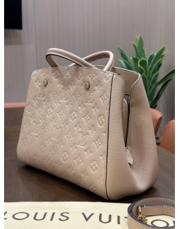 LOUIS VUITTON MM MONTAIGNE IN DUNE EMPREINTE MONOGRAM LEATHER 