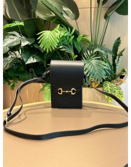GUCCI HORSEBIT 1955 VERTICAL CROSSBODY BAG IN GOLD TONED HARDWARE