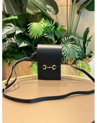 GUCCI HORSEBIT 1955 VERTICAL CROSSBODY BAG IN GOLD TONED HARDWARE