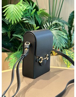 GUCCI HORSEBIT 1955 VERTICAL CROSSBODY BAG IN GOLD TONED HARDWARE