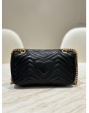 GUCCI GG MARMONT SMALL MATELASSÉ SHOULDER BAG IN BLACK