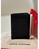 LOUIS VUITTON POCKET ORGANIZER IN BLACK OSTRICH LEATHER