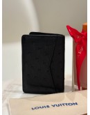 LOUIS VUITTON POCKET ORGANIZER IN BLACK OSTRICH LEATHER
