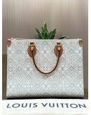 LOUIS VUITTON MM ONTHEGO TOTE BAG IN PALE ECRU " SINCE 1854 " JACQUARD CANVAS 