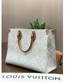 LOUIS VUITTON MM ONTHEGO TOTE BAG IN PALE ECRU " SINCE 1854 " JACQUARD CANVAS 