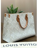 LOUIS VUITTON MM ONTHEGO TOTE BAG IN PALE ECRU " SINCE 1854 " JACQUARD CANVAS 
