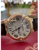 CARTIER BALLON BLEU DE CARTIER 18K ROSE GOLD REF W6900651 42MM AUTOMATIC YEAR 2012 WATCH -FULL SET-