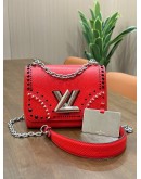 LOUIS VUITTON TWIST IN VALENTINE RED EPI LEATHER WITH BLACK & WHITE DETAILINGS 