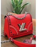 LOUIS VUITTON TWIST IN VALENTINE RED EPI LEATHER WITH BLACK & WHITE DETAILINGS 