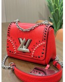 LOUIS VUITTON TWIST IN VALENTINE RED EPI LEATHER WITH BLACK & WHITE DETAILINGS 