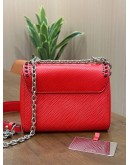 LOUIS VUITTON TWIST IN VALENTINE RED EPI LEATHER WITH BLACK & WHITE DETAILINGS 