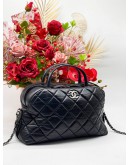 CHANEL CC TOP HANDLE AGED CALFSKIN LEATHER BAG 