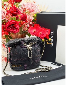 CHANEL DENIM MOOD BUCKET BAG (MICROCHIP) -FULL SET-