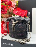 CHANEL DENIM MOOD BUCKET BAG (MICROCHIP) -FULL SET-