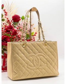 CHANEL GST GHW CAVIAR LEATHER TOTE BAG